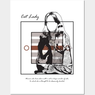 Cat Lady version 8 Posters and Art